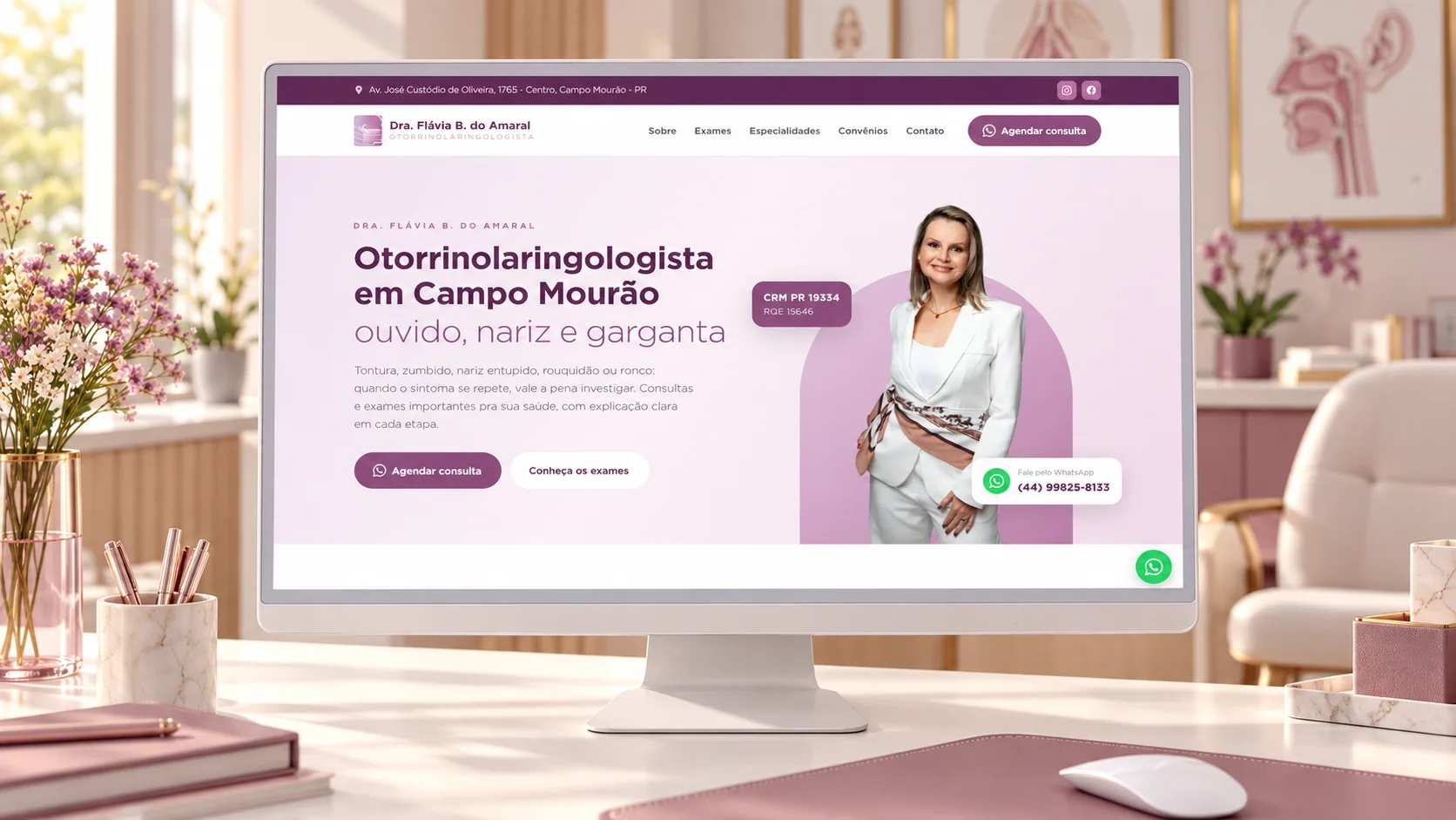 Dra. Flávia Amaral · Site, imagem 1 de 2