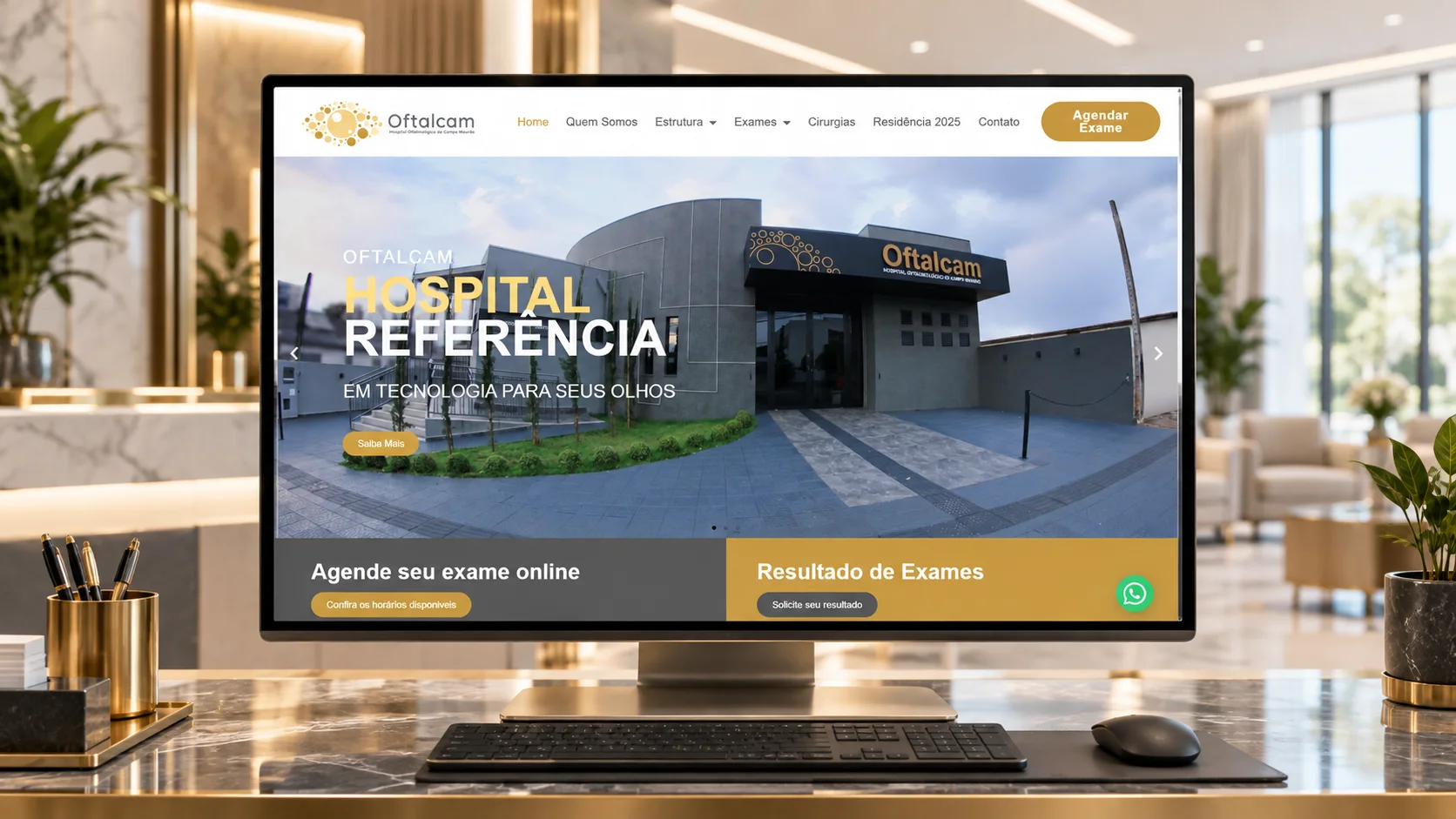 Oftalcam · Site, imagem 1 de 2